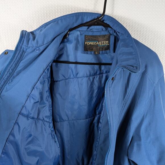 Forecaster of Boston Jacket Men’s Large Blue Insulated Zip Vintage Outerwear - Picture 4 of 5